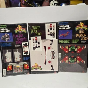Ultra RARE 1994 SABAN Mighty Morphin Power Rangers Origami Paper Art 3D Zord - Bild 1 von 24