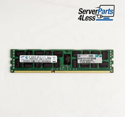 (Lot of 2) 593913-B21 HP 8GB 2R (1X8GB) PC310600R9 MEMORY KIT 500205-171 - Image 1 of 4