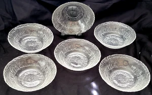 Set of 6 IITTALA Glass Dessert/Cereal Bowls Tapio Wirkkala MCM- Solaris 6.25" D - Picture 1 of 14