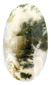 32.6ct Natural Moss Agate Oval Cabochon Scenic Landscape Loose a658 - Picture 1 of 2