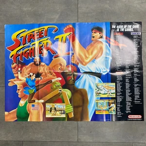 STREET FIGHTER II SUPERSIZE POSTER 1992 SUPER NINTENDO VIDEO GAMES RETRO CAPCOM - Picture 1 of 1
