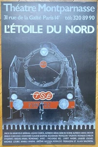 L'ETOILE DU NORD RAP ORIGINAL ART POSTER THEATRE MONTPARNASSE 1979 ARTE PARIS - Picture 1 of 21