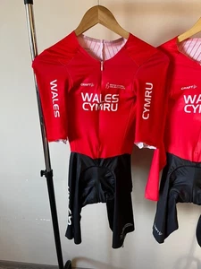 Wales Cymru Beicio Cymru Welsh Cycling Skinsuit Speedsuit Cycle Suit Craft  M - Picture 1 of 16