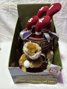 Vintage 1999 Caddyshack Gopher with Dancing Golf Clubs in Box NEW Works Dance - Picture 1 of 7