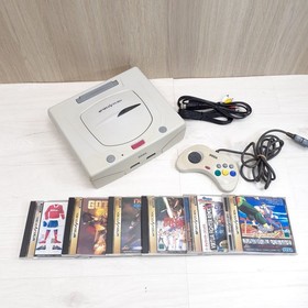 Sega Saturn Console Bundle with 6 Games & 1 Controller Japanese White System