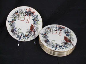 (8) Lenox Wintergrüße Kardinal Salatteller 8 1/8" - Bild 1 von 5