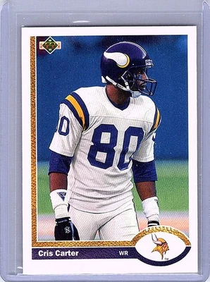 1991 Upper Deck #56b Cris Carter - Image 1 of 2