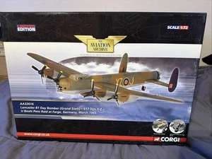 CORGI LANCASTER B1 DAY BOMBER 617 SQN U BOATS PENS RAID AT FARGE AA32616 1/72 - Picture 1 of 5