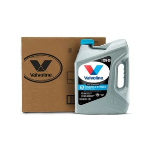 Caja de aceite de motor marino Valvoline totalmente sintética 4 tiempos 10W30 de 3 galones - Imagen 1 de 8