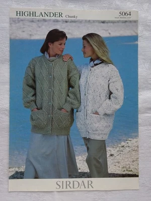 LADIES CHUNKY CARDIGAN  KNITTING  PATTERN  S - M - L   CHUNKY - Image 1 of 2