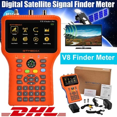GTMEDIA V8 Satmessgerät DVB-S2/S2X/T2 Satelliten Terrestrisch Kabel Combo Finder - Bild 1 von 4