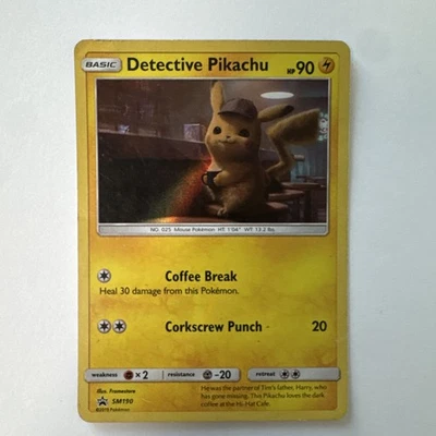 Pokémon TCG - Detective Pikachu Holo Card (SM190) - 2019, Light Condition - Image 1 of 4