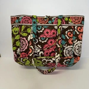 Vera Bradley große gepolsterte Laptoptasche mit Knebel-Lola-Druck - Bild 1 von 10