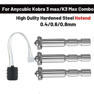Quick-Swap Hardened Steel Nozzle Ceramic Hotend For Anycubic Kobra 3 Max/Combo - Zdjęcie 1 z 24