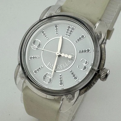 Morellato Reloj Cuarzo Mujer 50m Transparente Blanco Estrás Japón Analógico Batería Nueva Foto 1 de 4