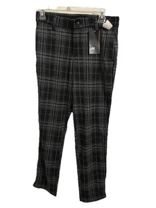 Lee Damen gerade mittelhohe Leibhöhe schwarz & grau kariert Hose weicher Bund 6 Medium - Bild 1 von 7