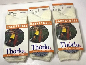 Thorlo Basketball Socks Mens US 5.5 To 8.5 Womens US 6.5 To 10 Beige 3 Pairs - Picture 1 of 19