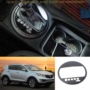 For Kia Sportage R 2011-2016 Black Steel Center Console Gear Shift Panel Trim - Picture 1 of 6