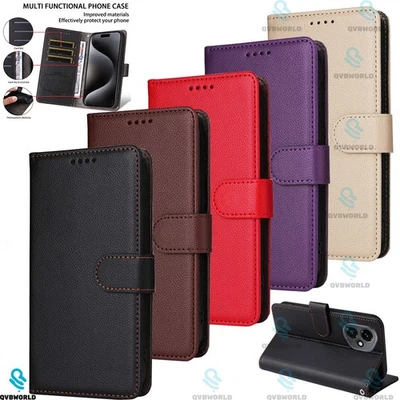 Luxury Litchi Wallet Case Phone Case Cover for Huawei Honor 400 300 X8B X8C X6B - Image 1 of 4