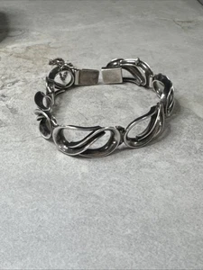 925 Sterling Silber Modernist Germany Made Vintage Armband H81 - Bild 1 von 15