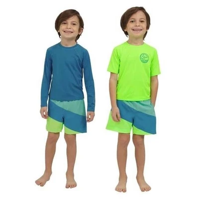 Juego de natación de 3 piezas Lands' End para niños talla 5 azul y verde ¡Nuevo con etiquetas! Foto 1 de 4
