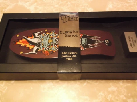 John Lucero Tech Deck Collector Series Jester 1988 Wall Hanging Hand Board 11" Cover