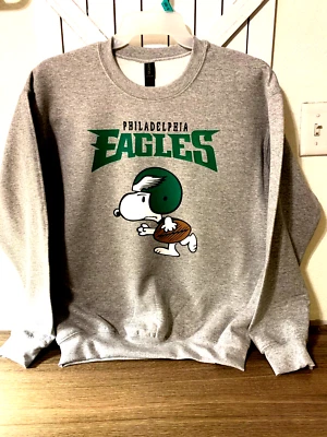 Philadelphia Eagles Vintage Snoopy Sweatshirt Size: S-3XL - Image 1 of 4