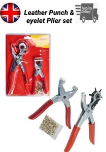 9 Zoll drehbarer Lederstanzer und Öse Zange Loch Schwerlast Gürtel Kunststoff Stanzer - Bild 1 von 4