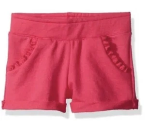 NEW Hanes Little Girls' Ruffle Pocket Short Amaranth Pink Fushia XS - Picture 1 of 3
