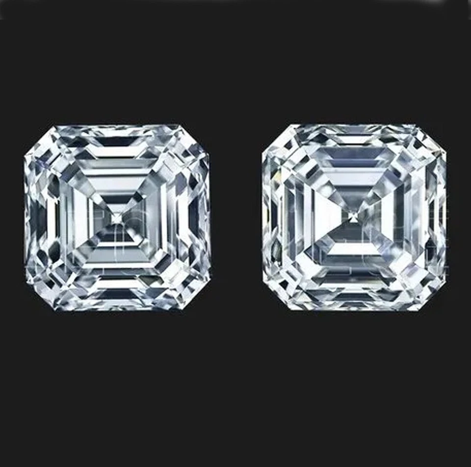 Loose lab Grown CVD Diamond 8.00 MM Asscher D Color IF Clarity Certified  - Image 1 of 4