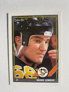 Tarjeta de hockey 1991 O-PEE-CHEE #153 MARIO LEMIEUX EX-MT NHL - Imagen 1 de 2