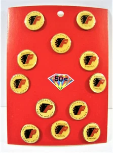 Pin de hockey juvenil Lancaster Firebirds de colección 12 en tarjeta stock antiguo - Imagen 1 de 2
