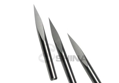 5x 15° 1/8" 3.175mm SHD 0.2mm CED Carbide Pyramid Engraving Bit CNC Router Tool - image 1 of 4