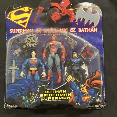 🥰🥰3 PC-Superman,Spider-Man & Batman Figures As Pictured🥰🥰 - Imagem 1 de 4