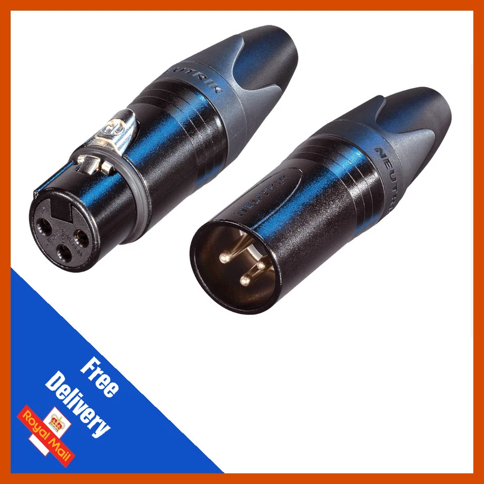 10 x Neutrik XLR NC3FXX-BAG Female Plug | 10 x NC3MXX-BAG Connectors Male Plug