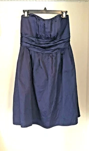 David's Bridal 83312 Strapless Dress Formal Prom Gown Size 10 Navy - Picture 1 of 3