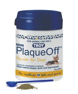 Troy Plaque Off for Pet Dogs Tartar Bad Breath Plaque - 40g (WTPOD40) - Picture 1 of 1