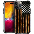 DJSOK Case Compatible with iPhone 15 Pro Max Case Classic Wood Grain Old Flag...