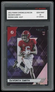 DEVONTA SMITH 2021 PANINI CHRONICLES RECON 1ER GRADO 10 ÁGUILAS TARJETA DE NOVATO - Imagen 1 de 1