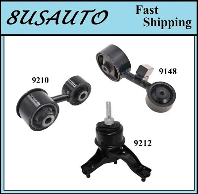 3PÇS AJUSTE DE MONTAGEM DE MOTOR Toyota Camry 2.4L 2002-2006, SOLARA 2.4L 2004-2006 - MANUAL - Imagem 1 de 4