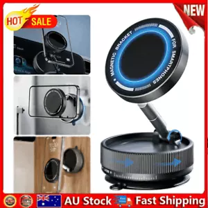 Vacuum Suction Cup Car Phone Holder 360 Rotation Magnetic Foldable Stand AU - Picture 1 of 17
