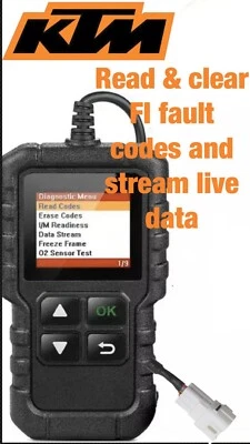 Fault code scanner diagnostic OBD2 tool KTM DUKE - 690 990 1190 RC8 1290 125-390 - Image 1 of 2
