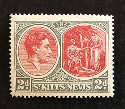 St KITTS & NEVIS 1938-2d STAMP-TWOPENCE-KING GEORGE VI - Sg KN 71-MH - Image 1 of 3