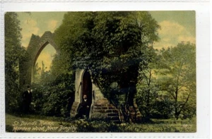(Gd4722) Ruina de San David, madera endurecida, Bingley, Bradford 1907 - Imagen 1 de 4