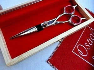 WOODEN BOX_120Days WRNTY_6.5" Hairdressing Hair cutting Scissors/Japanese Steel - Picture 1 of 12