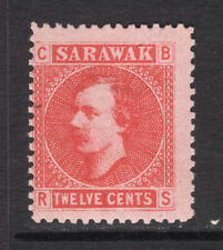 M18770 Sarawak 1875 SG7 - 12c red/pale rose. No gum as issued.