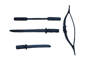 REPRO 1984 Storm Shadow SET 4 Parts Bow 2 Swords Nunchuk  Weapon/Acc GI Joe - Picture 1 of 1