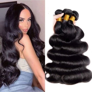 Body Wave Human Hair Bundles 18" 20" 22"-10A Grade 100% Unprocessed Brazilian - Bild 1 von 11