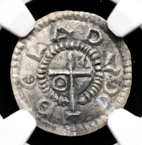 HUNGARY. Bela I, as Crown Prince, 1048-1060. Silver Denar, RARE, NGC AU Details - Picture 1 of 4