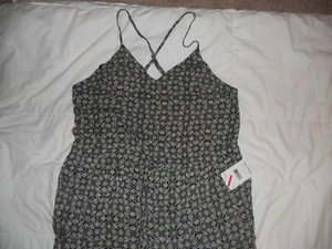 NWT FREE PEOPLE SUNSET PRINTED JUMPSUIT IN BLACK COMBO SIZE MEDIUM - Picture 1 of 6